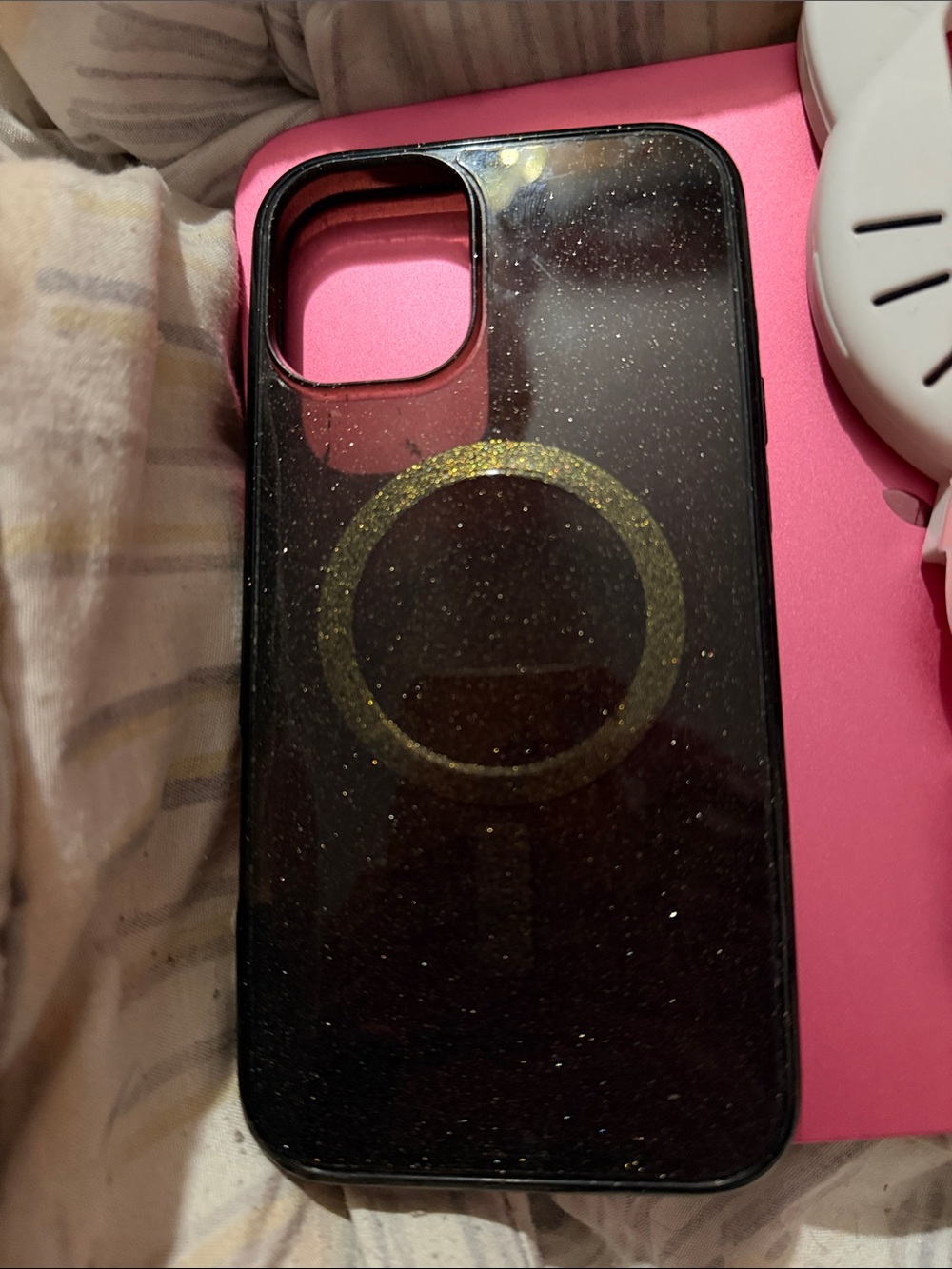 Black Glitter MagSafe-Compatible Phone Case